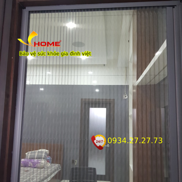 Cửa lưới chống muỗi xếp gọn v-h