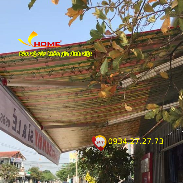 Bạt mái hiên di động v-h