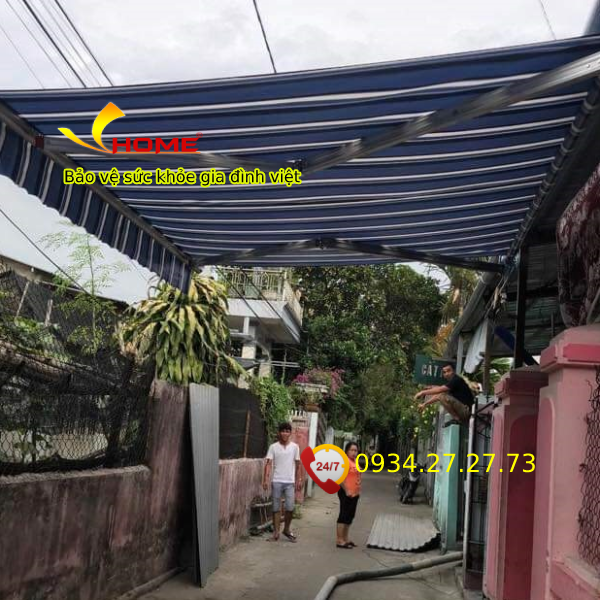 Bạt mái hiên di động v-h